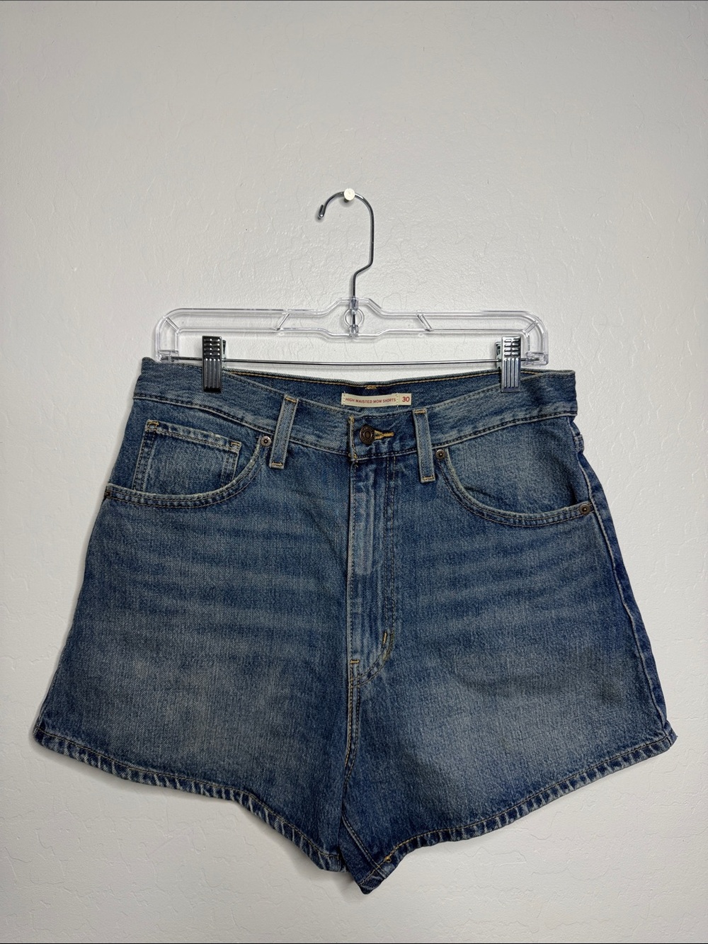 Levi's Blue Denim High-Rise Jean Shorts